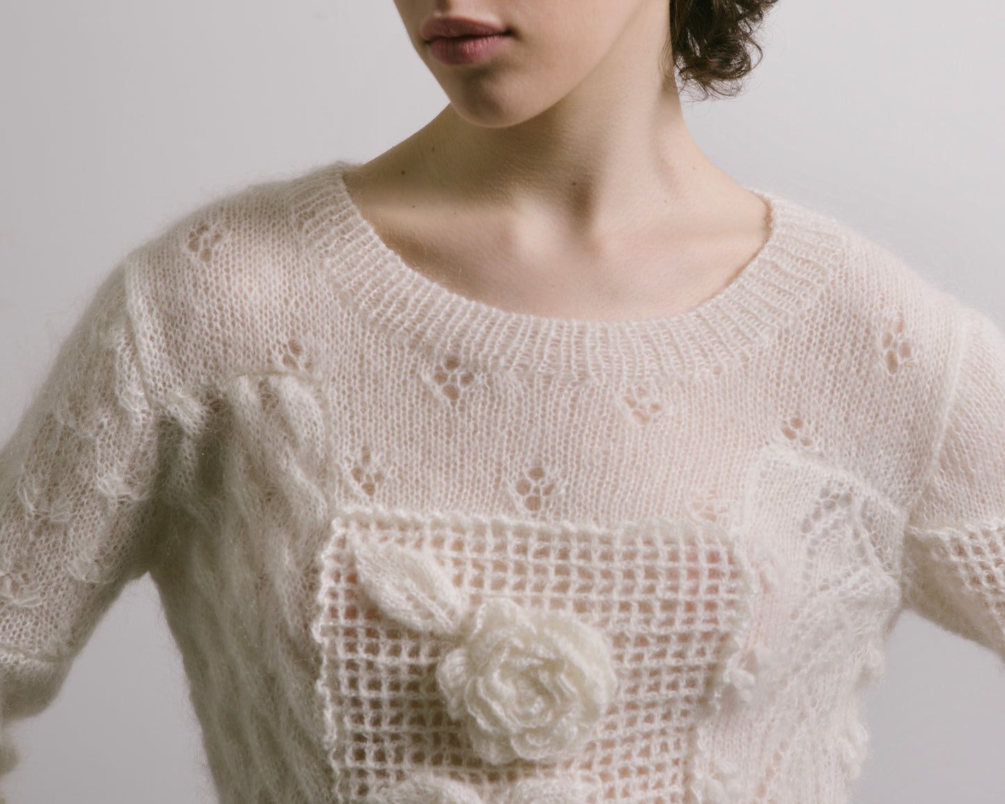 [Limited Quantity]Patchwork roses knit
