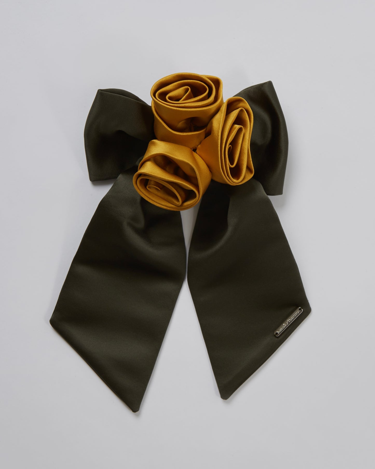 Satin Rose Barrette(Yellow)