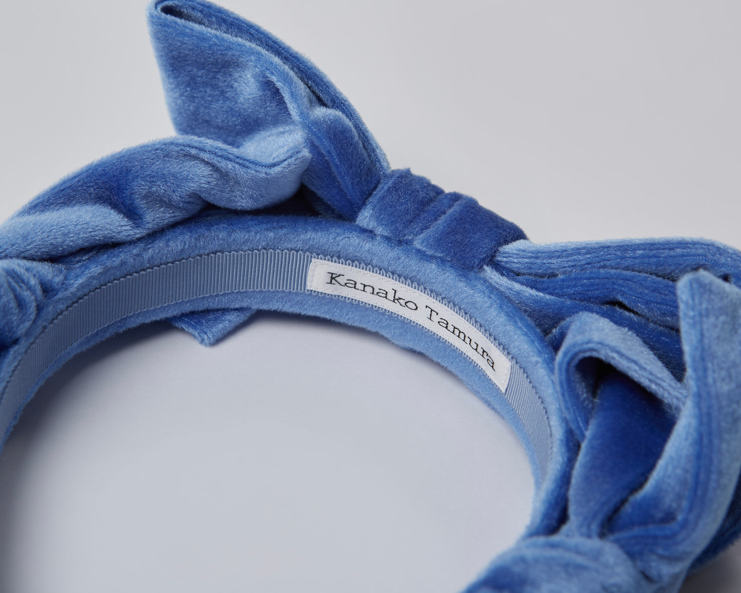 Velour Ribbon Headband(Blue)