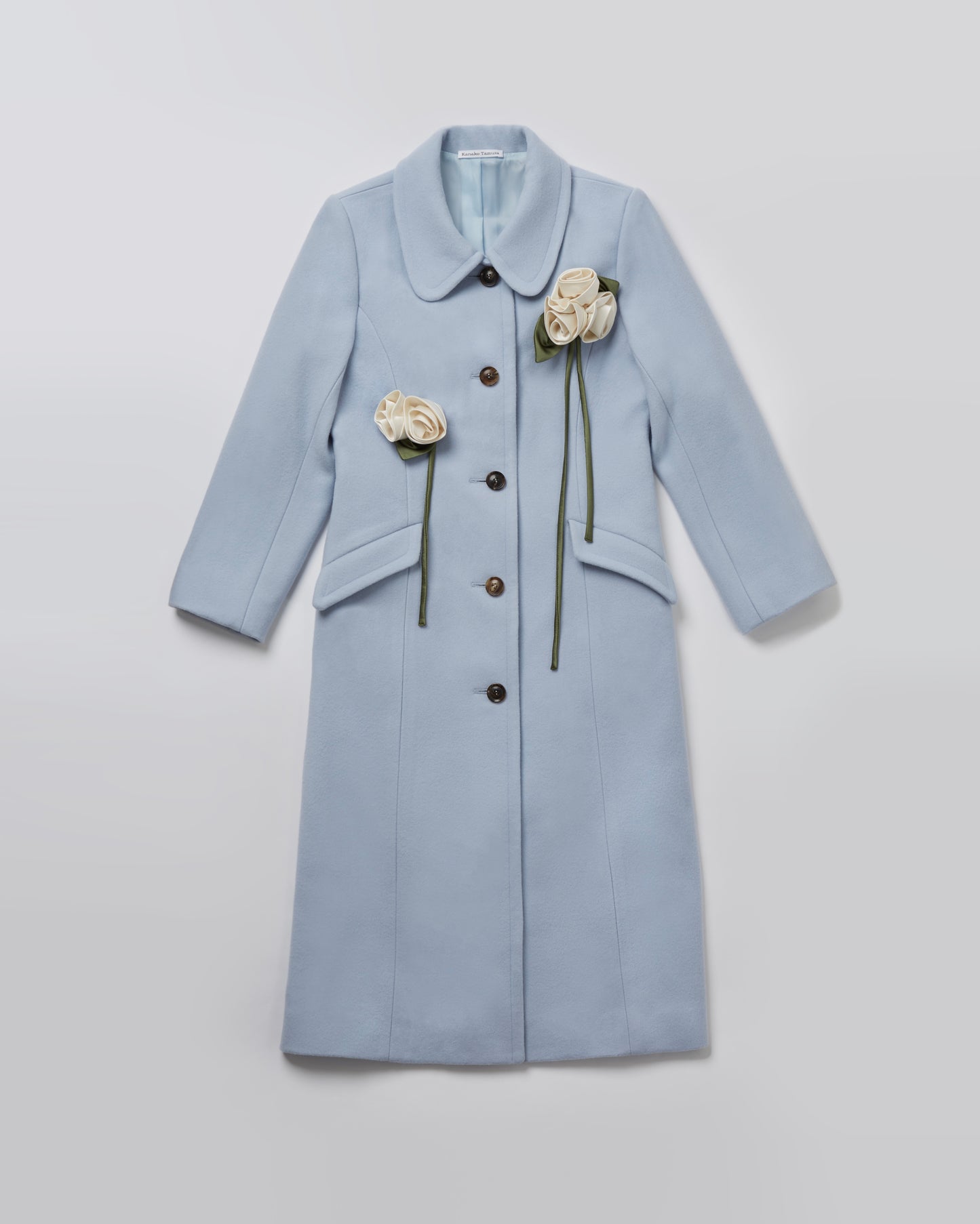 Wool Roses Long Coat(Ivory)