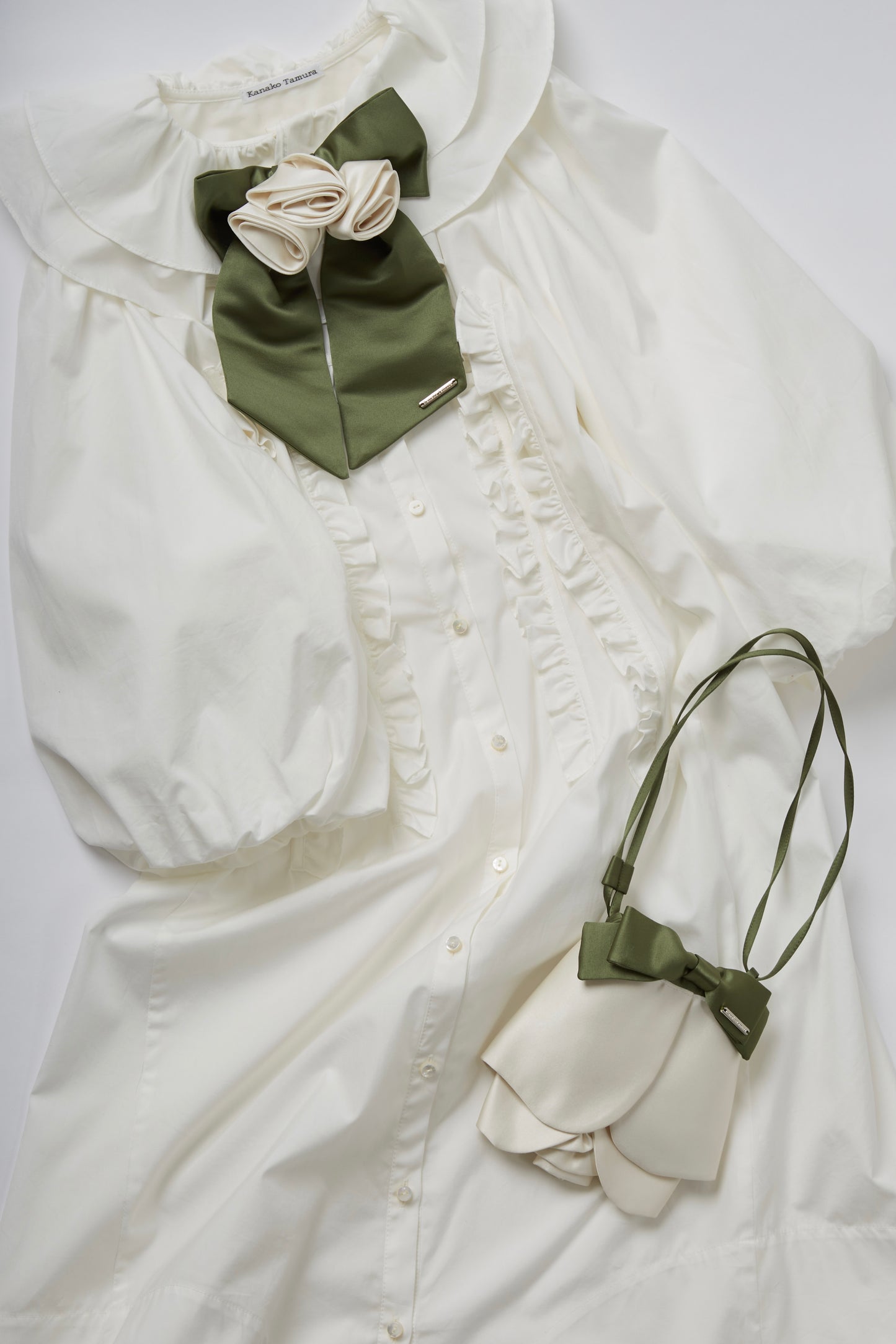 Satin Rose Bag(Ivory)