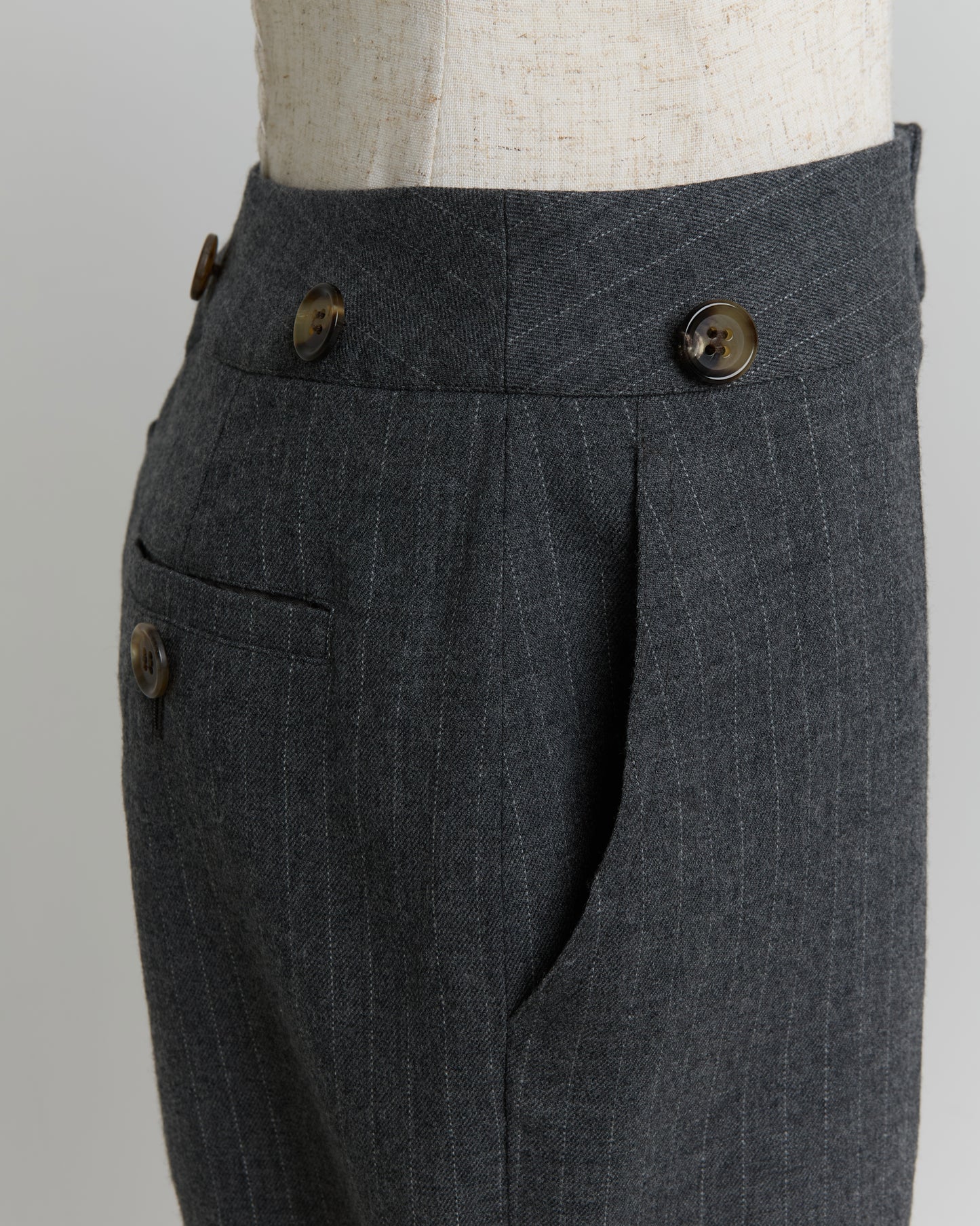 Striped Wool Layered Short Drawers(Gray)