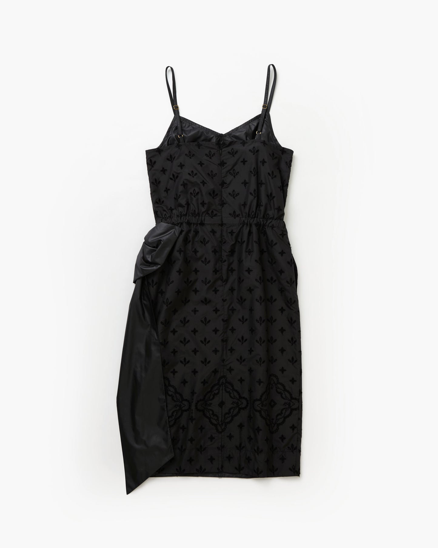Taffeta Eyelet Lace Cami Dress(Black)