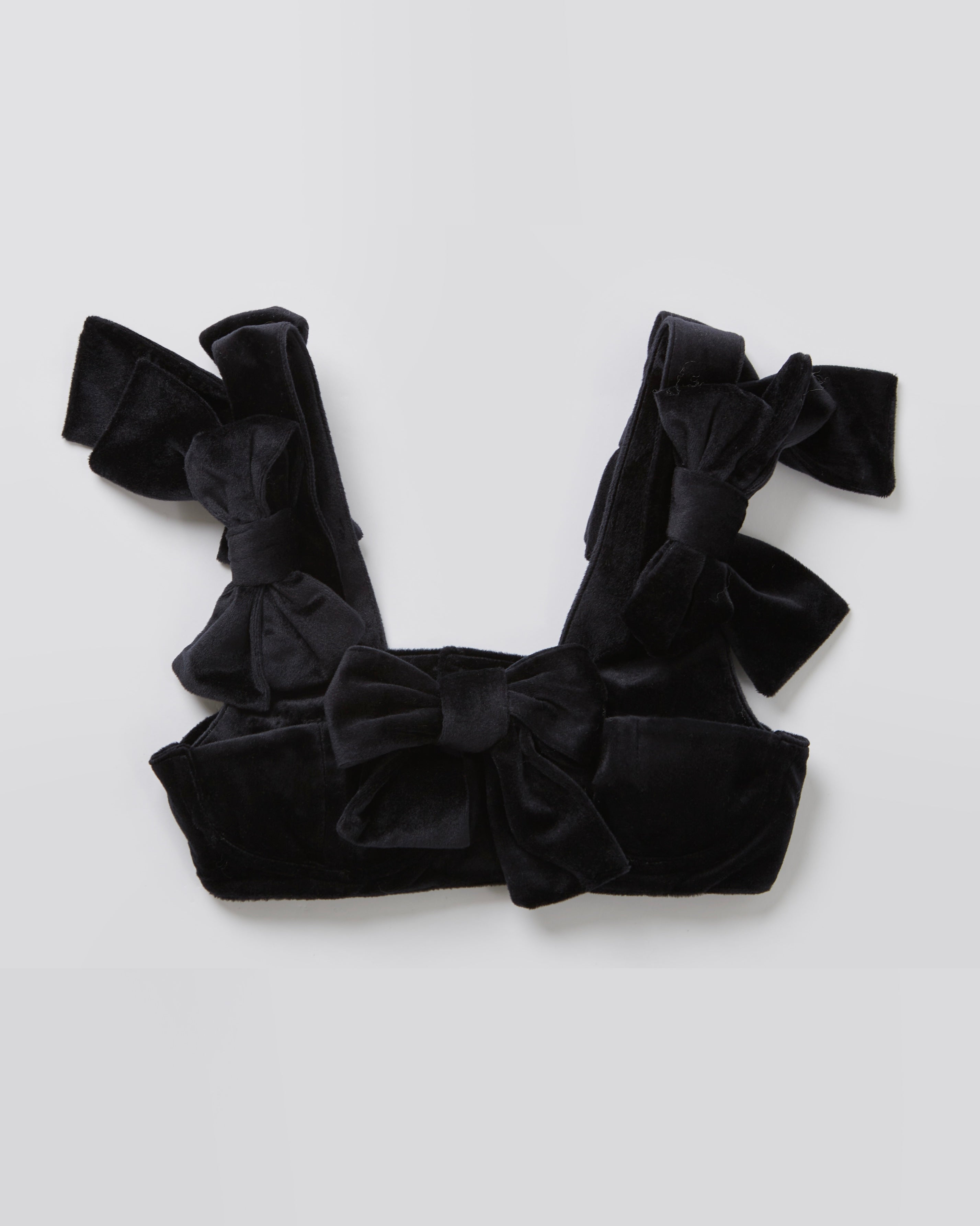 Velour Ribbon Bustier(Black) – Kanako Tamura