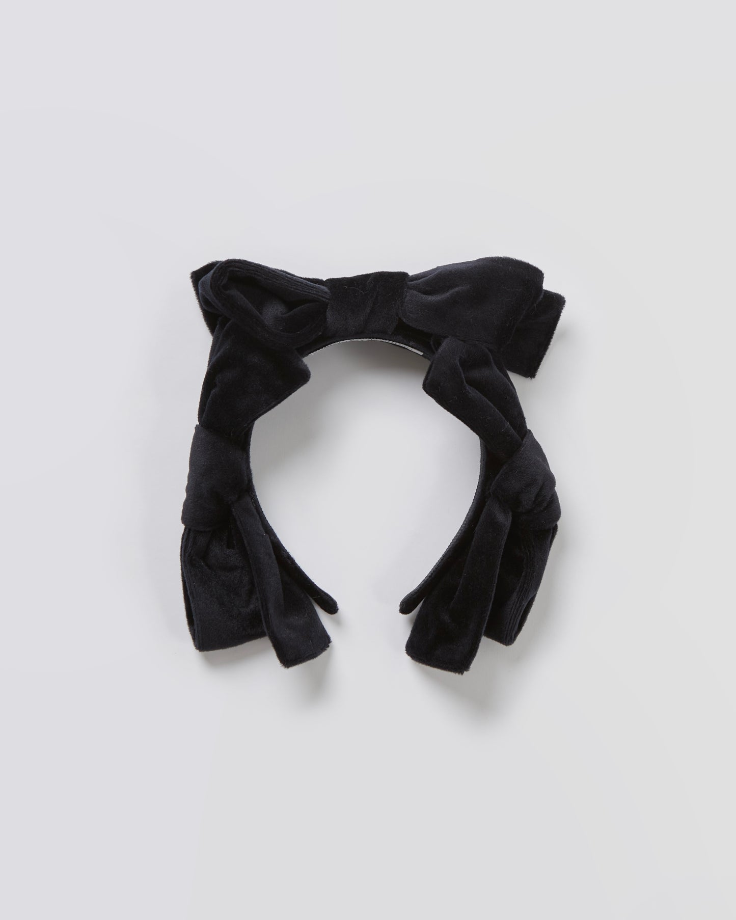Velour Ribbon Headband(Black)