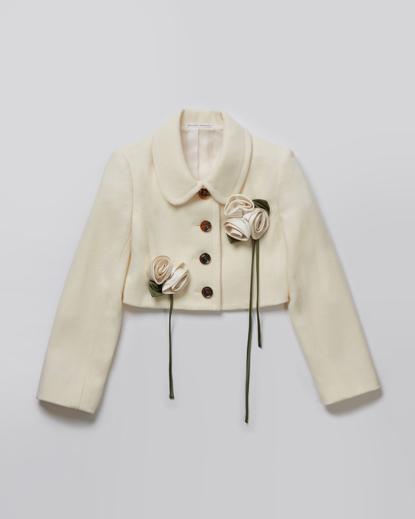 Wool Roses Short Coat(Light Blue)