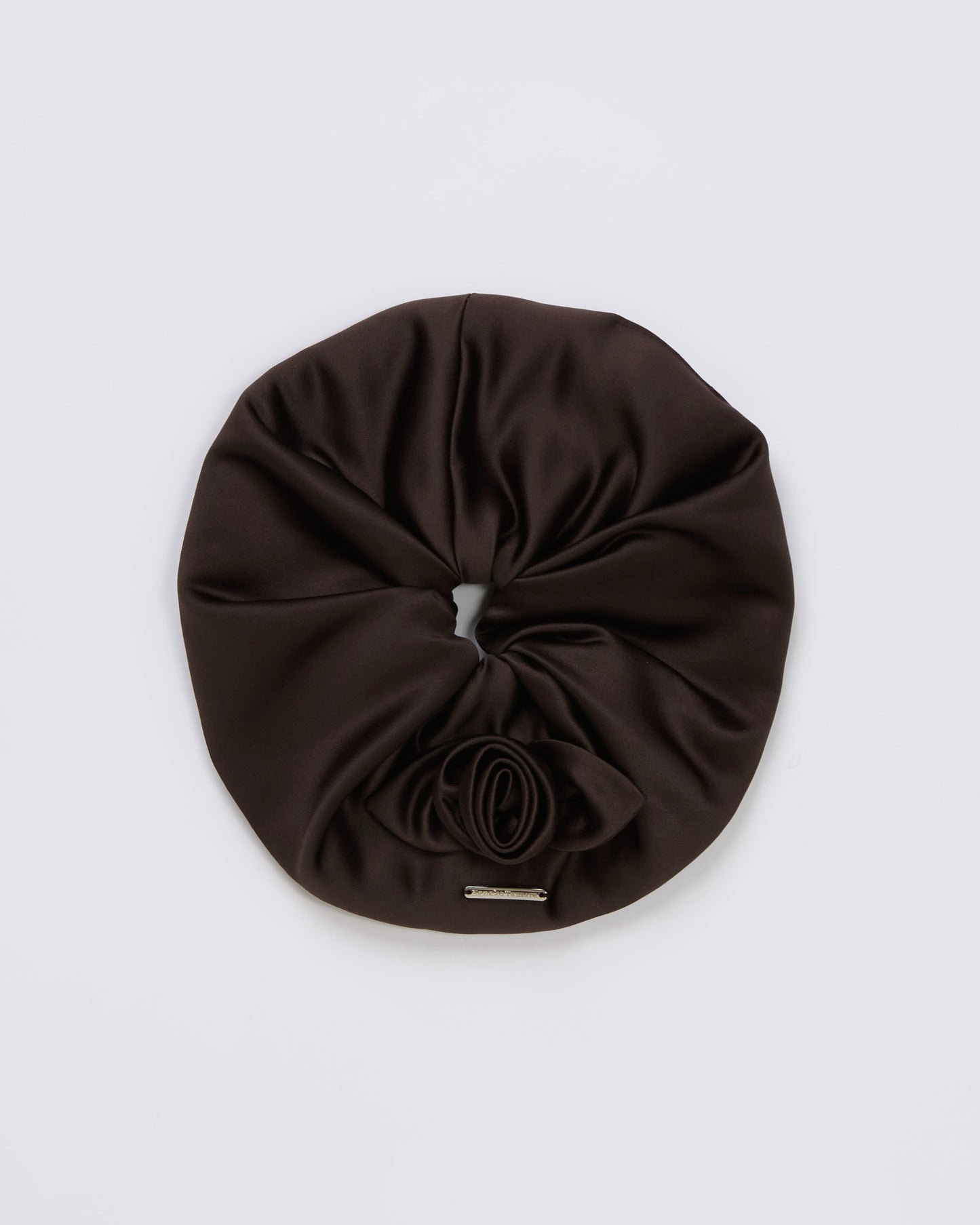 Satin Rose Scrunchie(Green)