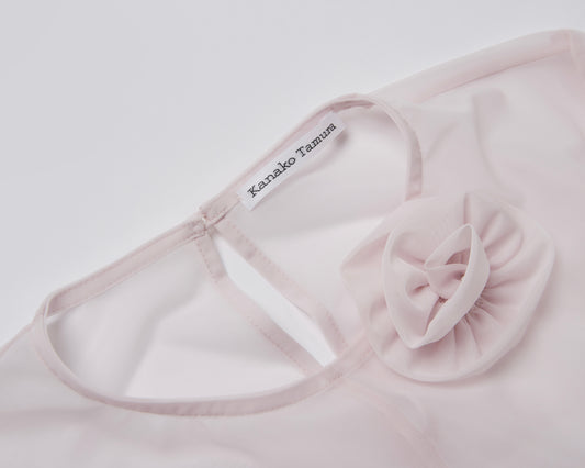 Sheer Roses Tops(Beige)