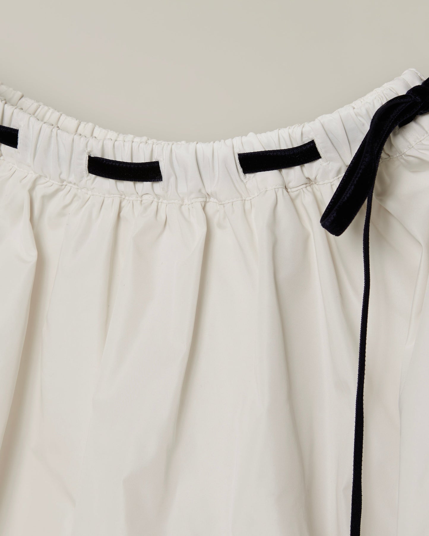 Taffeta bubble skirt(White)