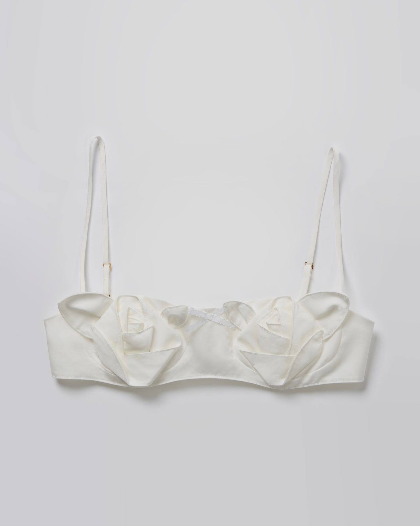 Cotton Origami-Rose Bra(White)
