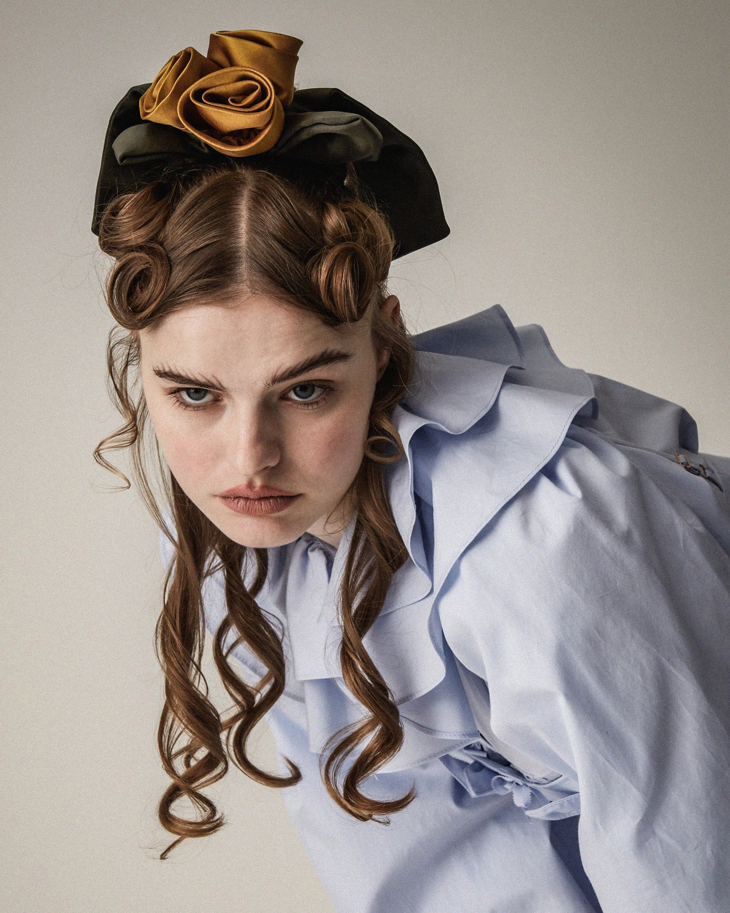 Cotton Long Nightdress(Light Blue)