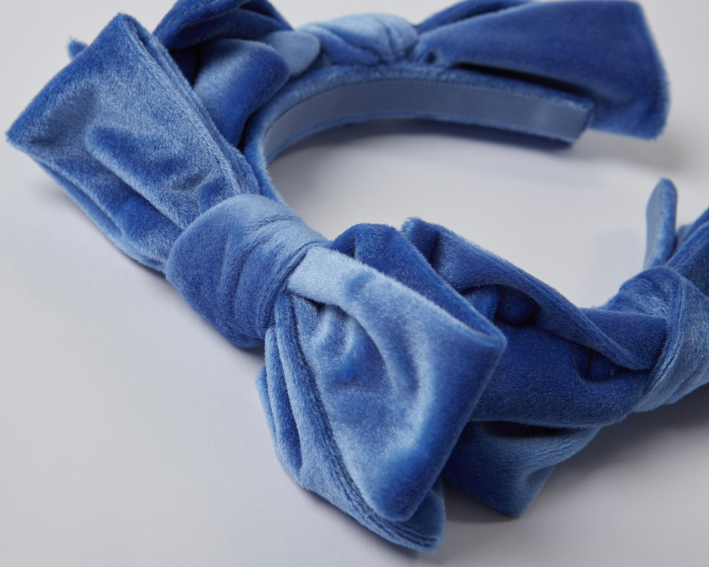 Velour Ribbon Headband(Blue)