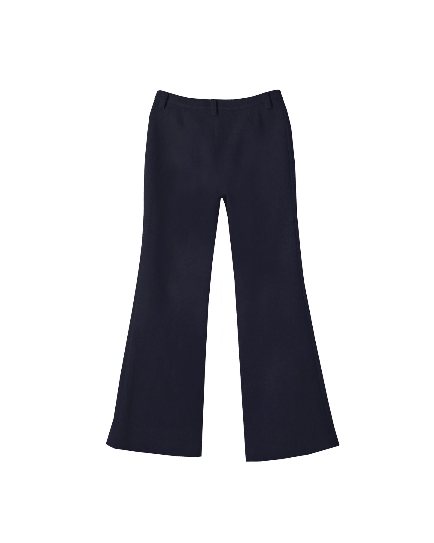 Wool bell-bottom pants(Navy)
