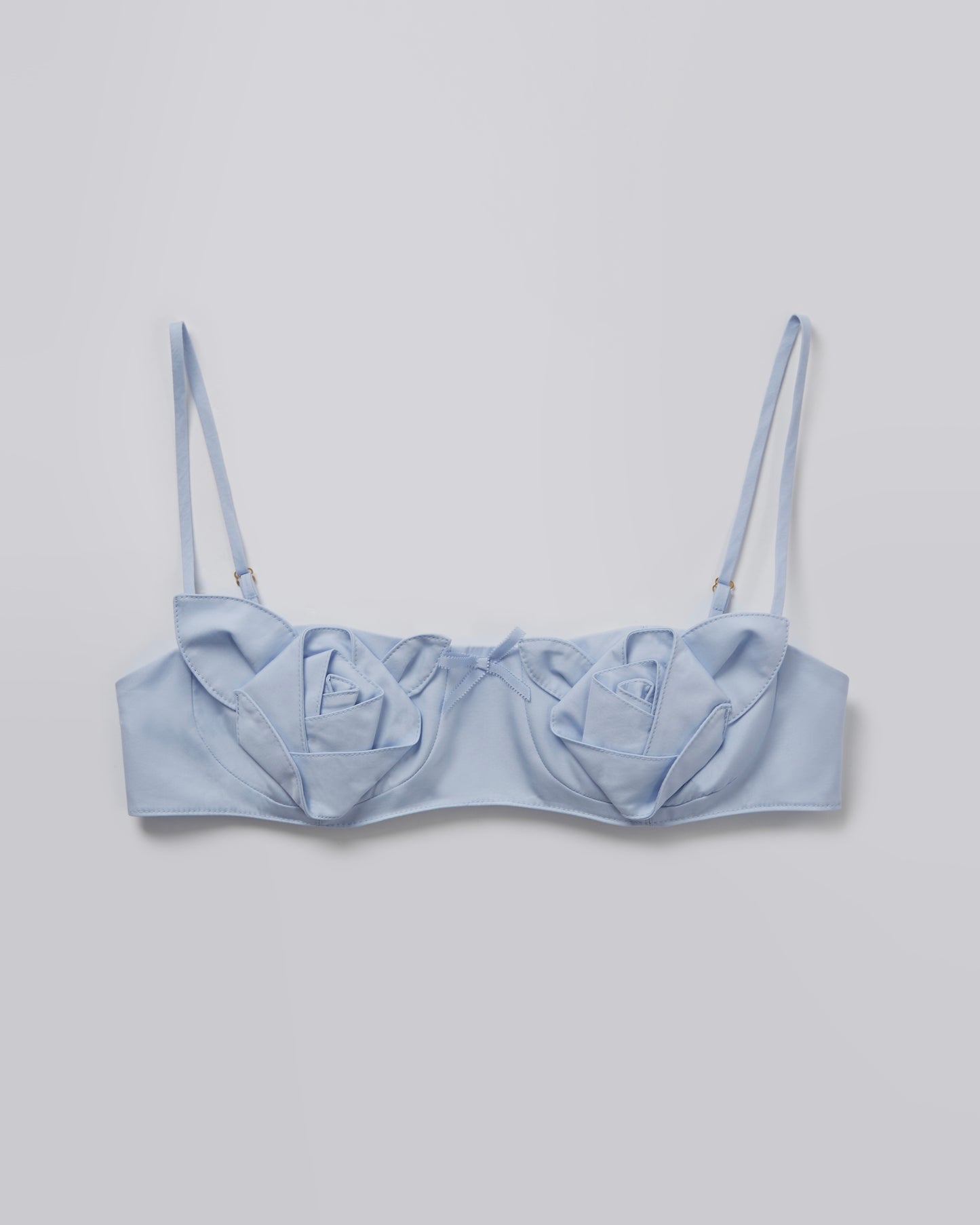 Cotton Origami-Rose Bra(Light Blue)