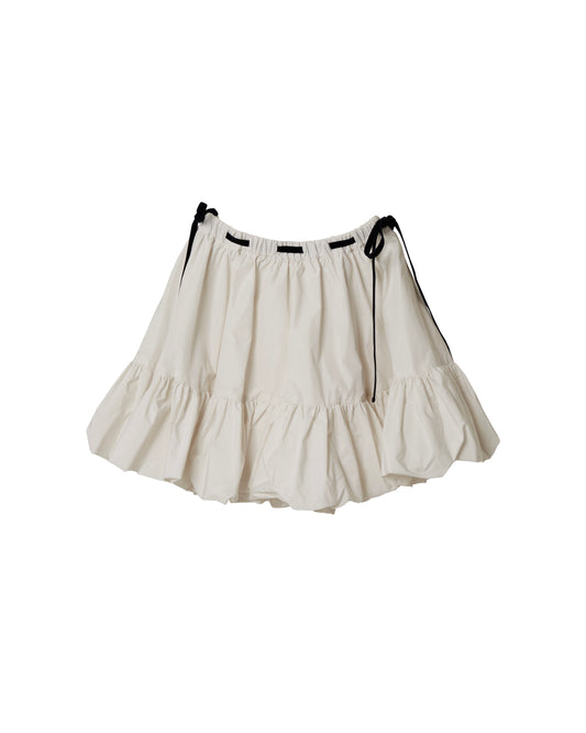 Taffeta bubble skirt(Navy)