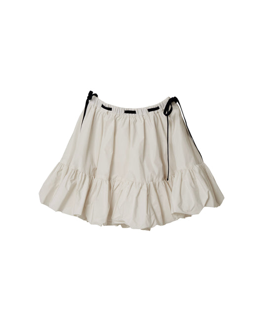 Taffeta bubble skirt(White)