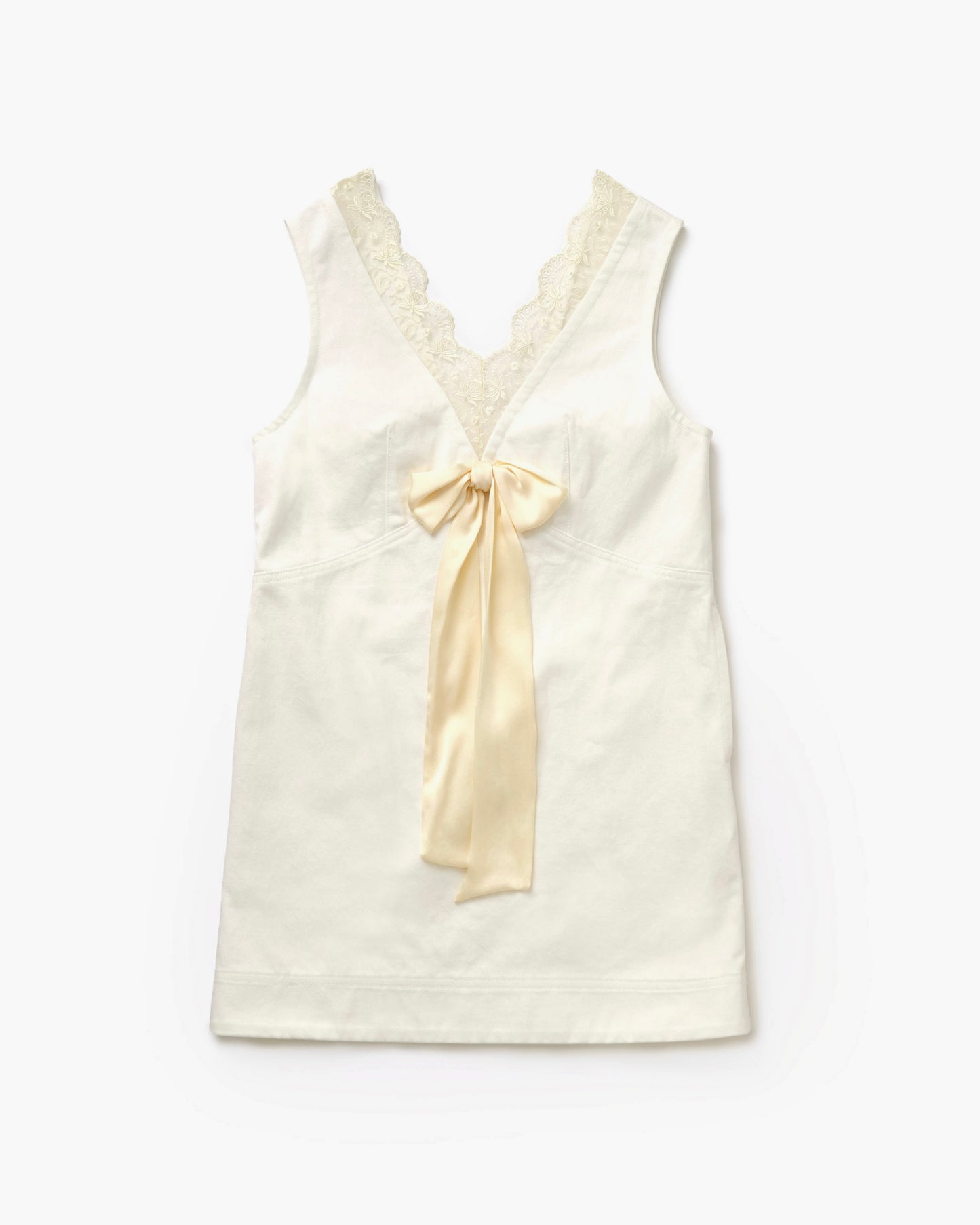 Denim Lingerie Dress(White)