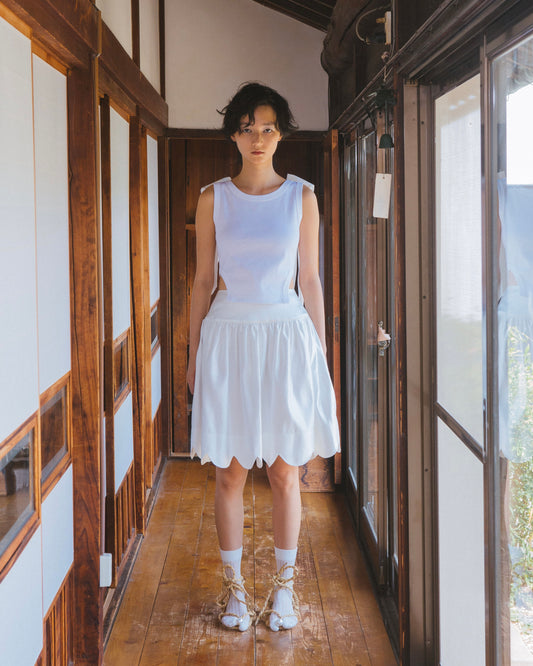 Back Ribbon Tank(White)