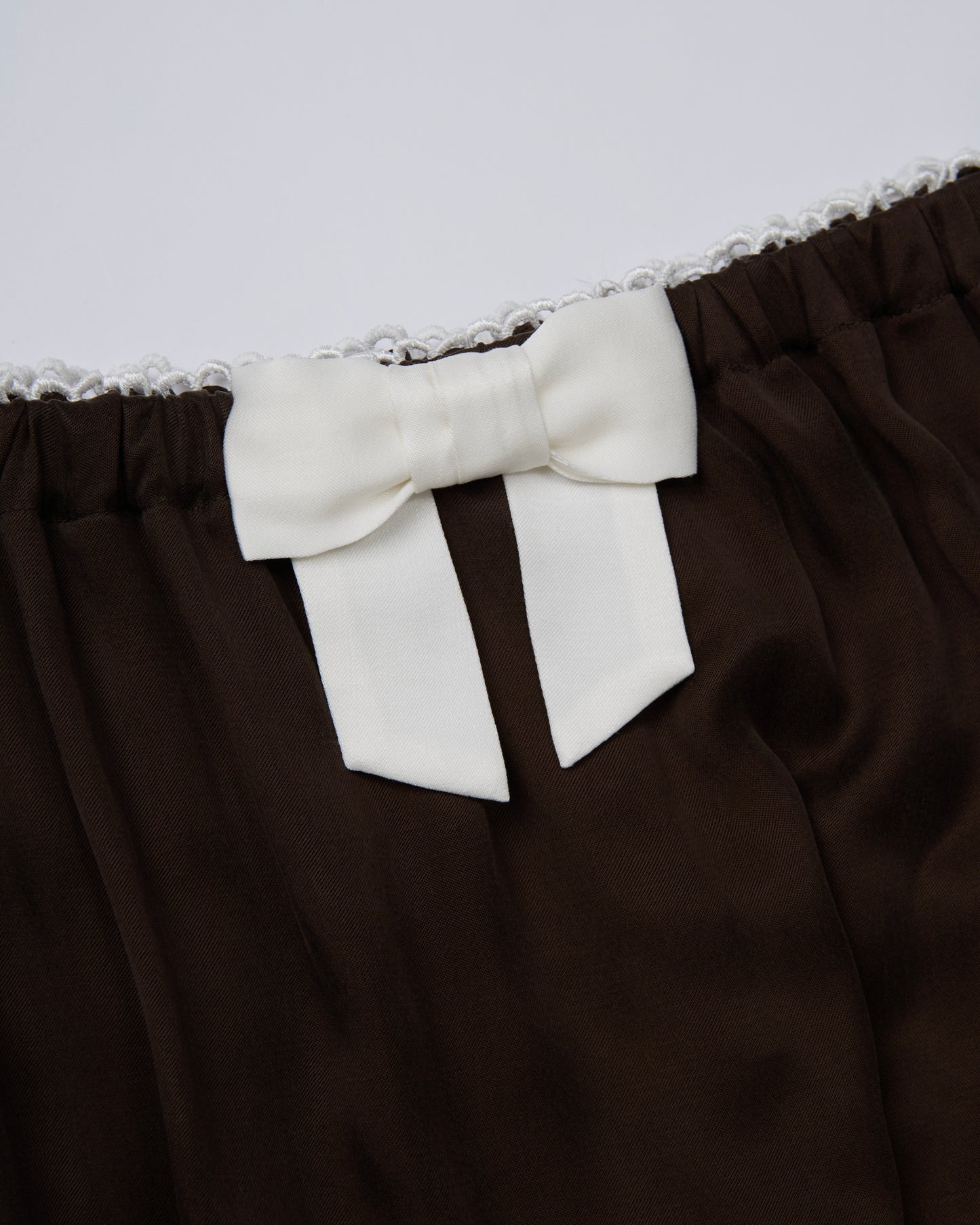 Bow Lingerie Skirt(Brown)