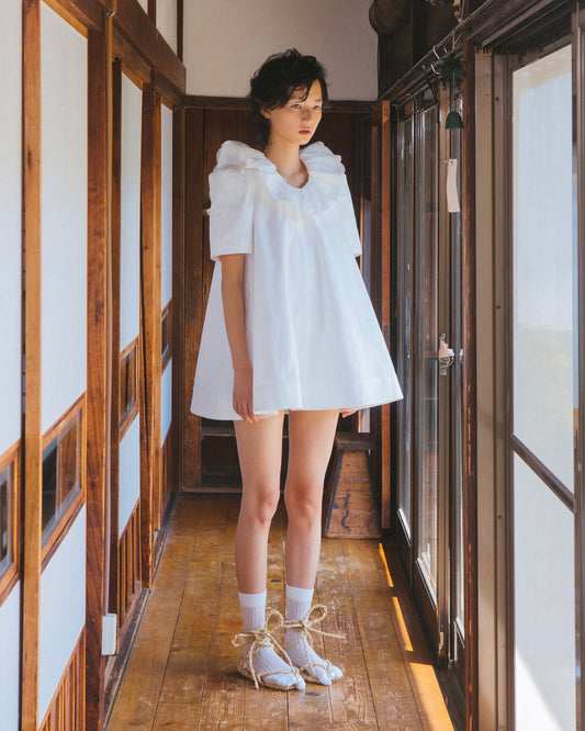 Square Shoulder Denim Dress