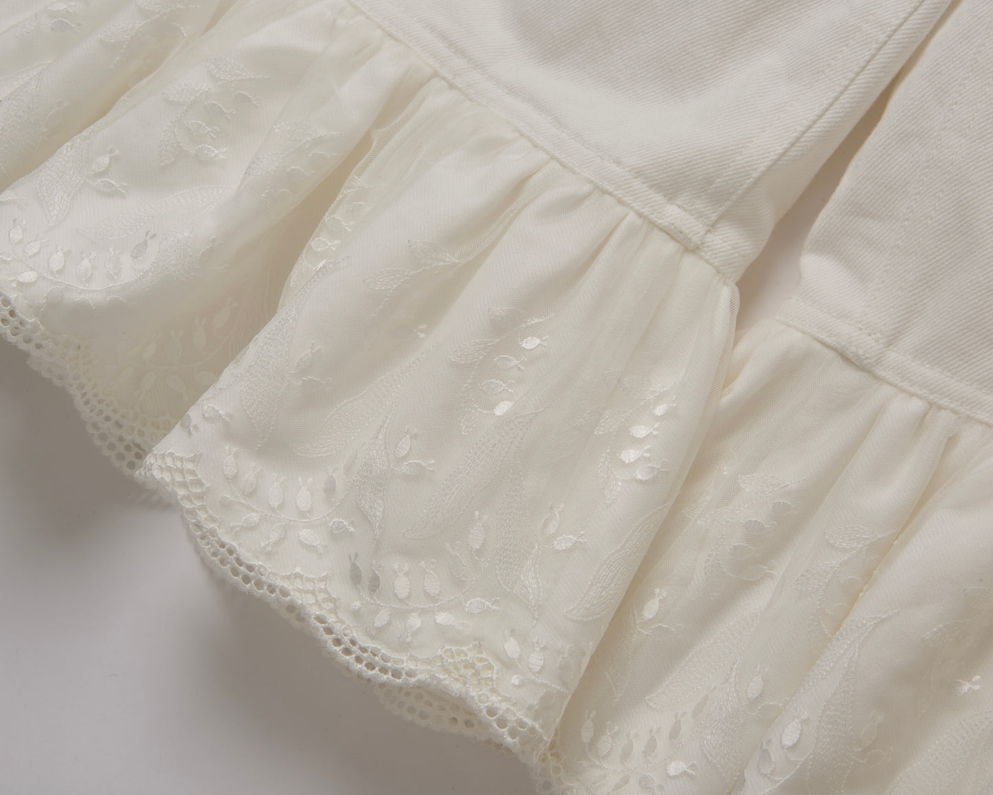 Lace Drawer Denim Pants