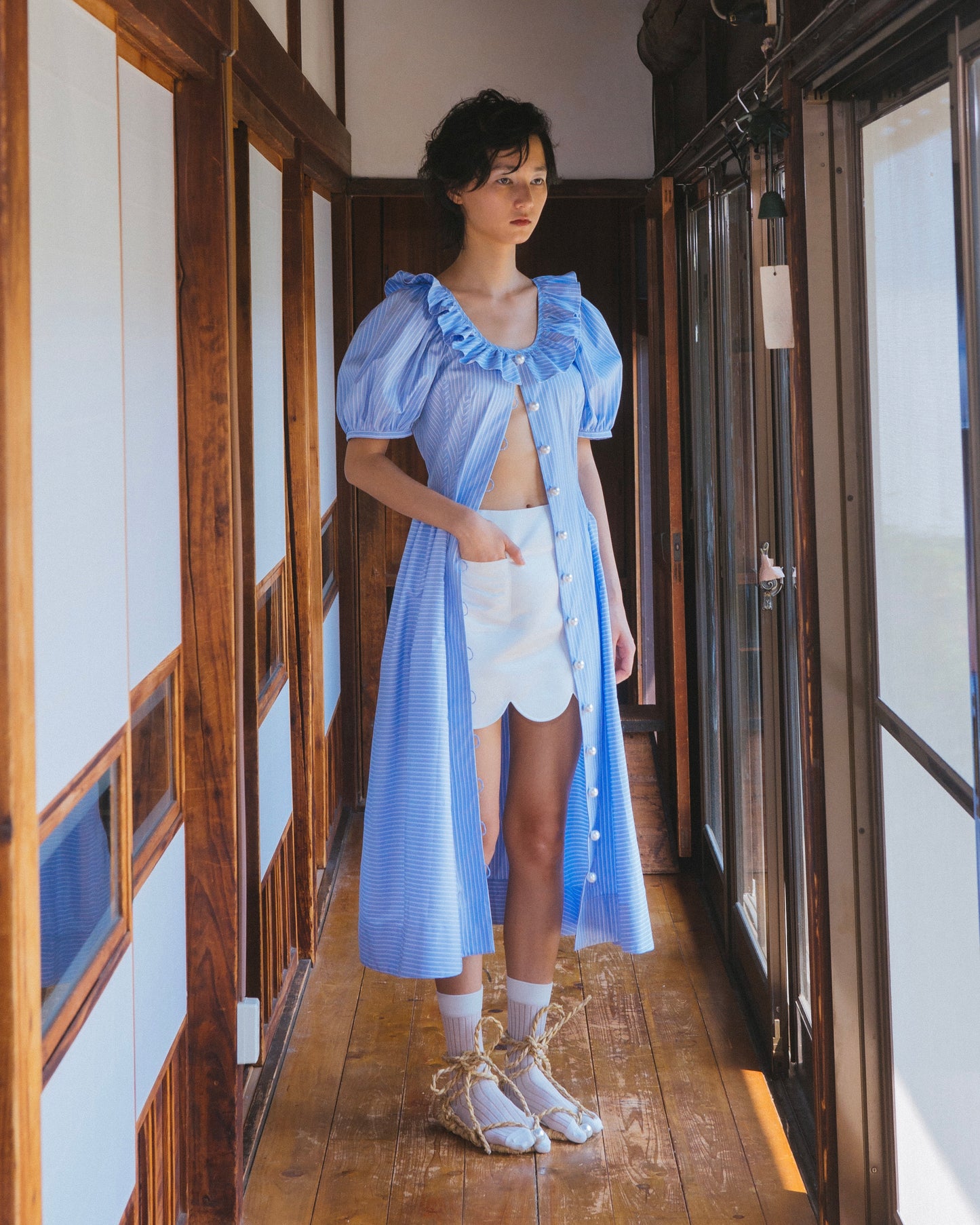 Cotton Princess Dress(Stripe)