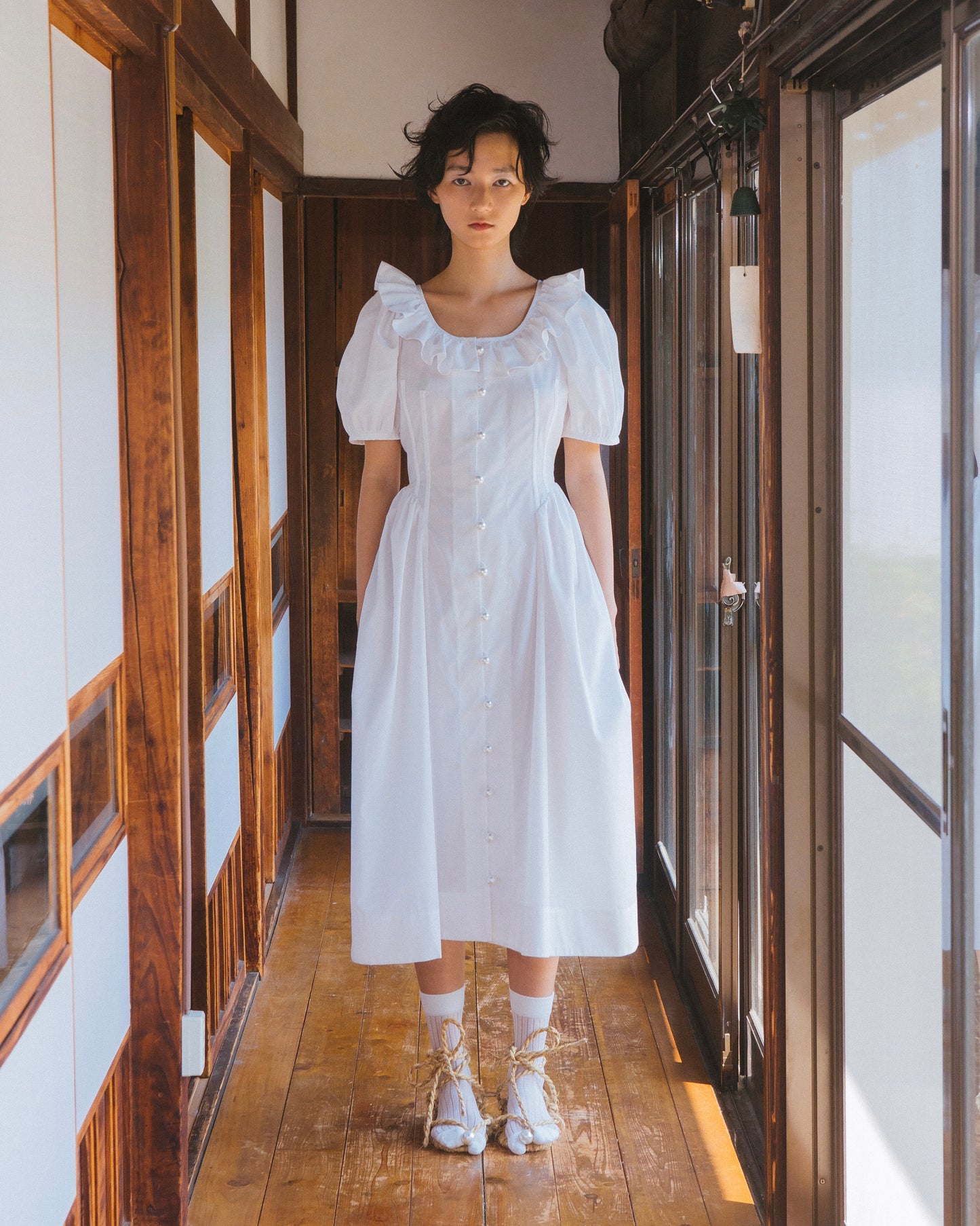 Cotton Princess Dress(White)