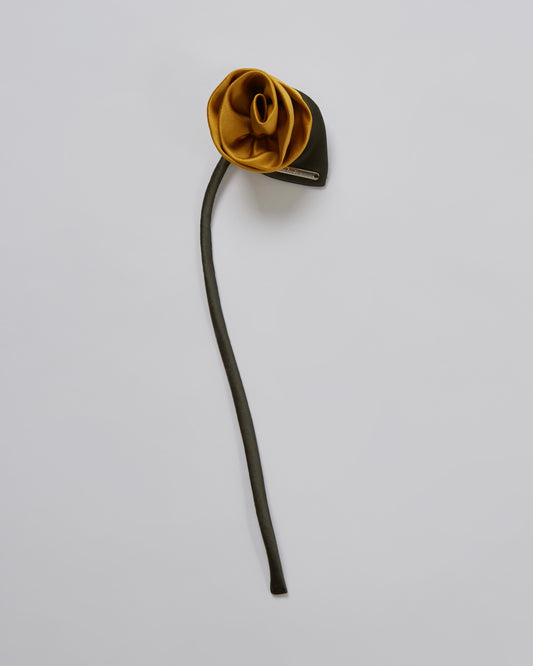 Satin Rose Brooch(Yellow)
