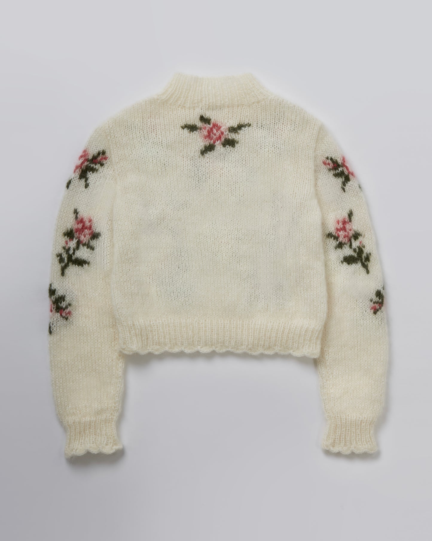[数量限定]Floral Hand-knit Sweater(Pink)