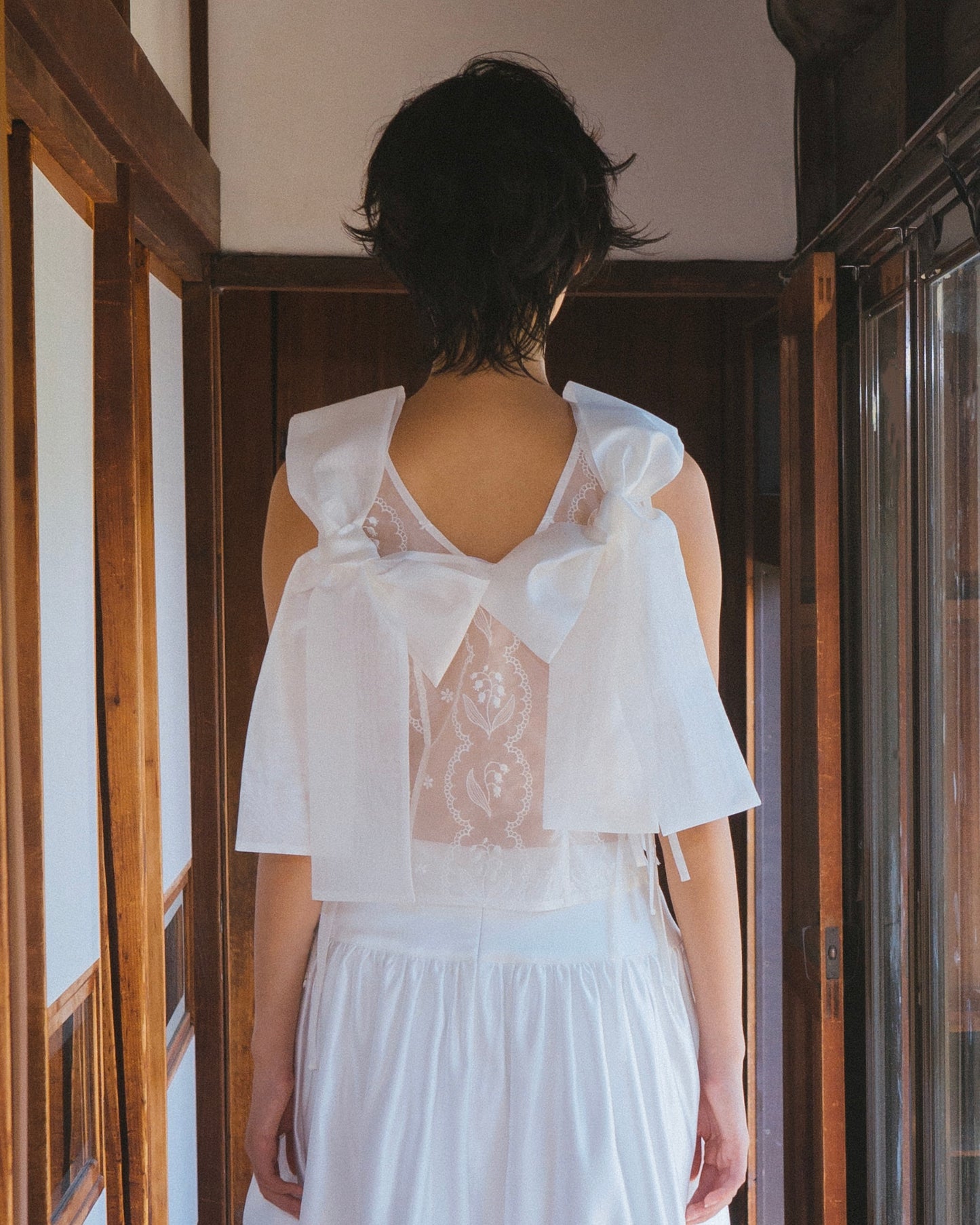 Silk Organza Lily of the Valley Blouse