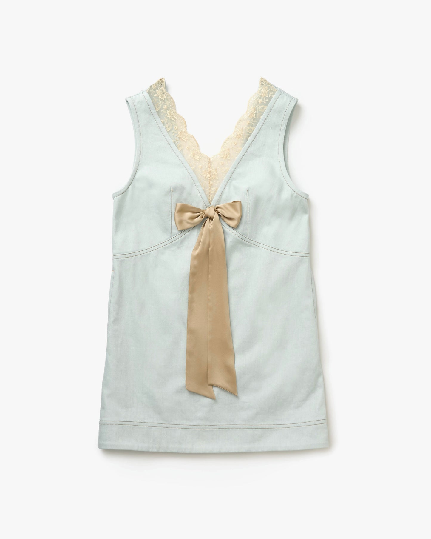 Denim Lingerie Dress(Pale Blue)