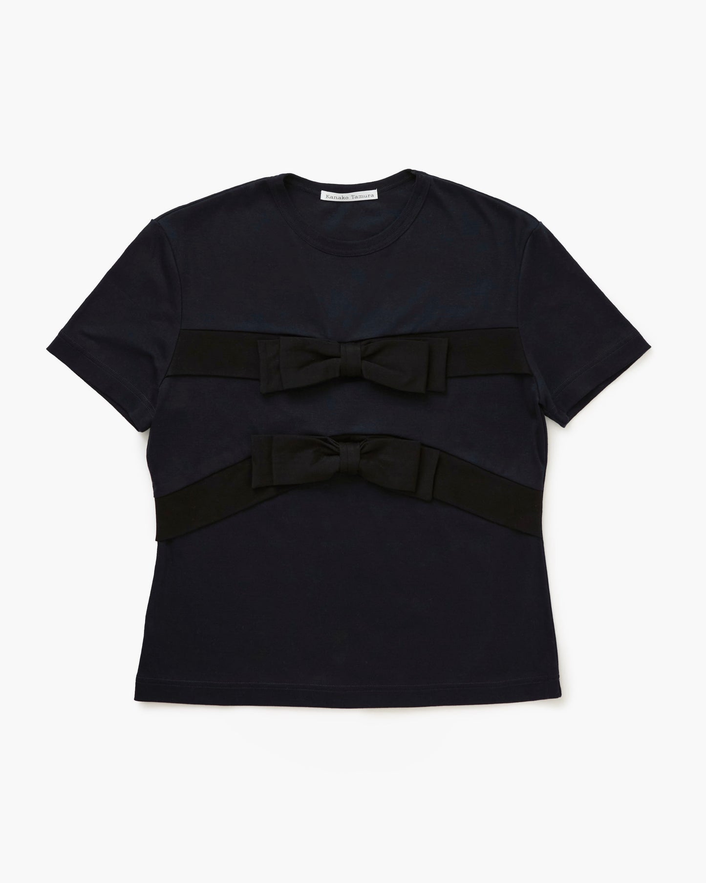 Organic Cotton Bow T-Shirt(Navy)