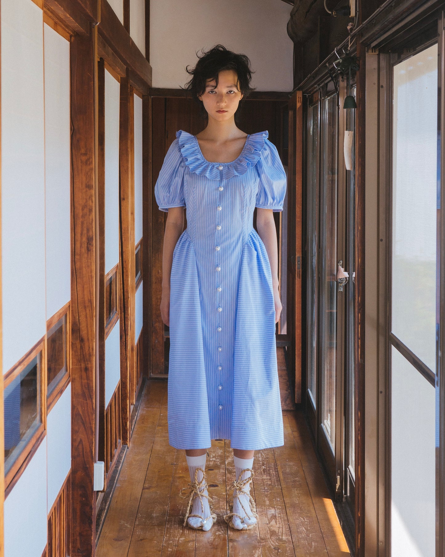 Cotton Princess Dress(Stripe)