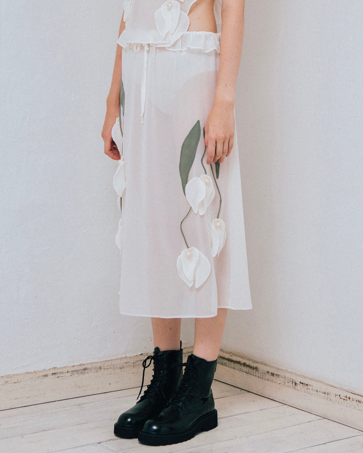 Chiffon Tulips Skirt