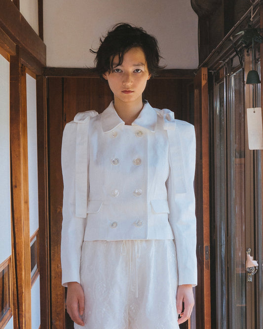 Square Shoulder  Denim Jacket