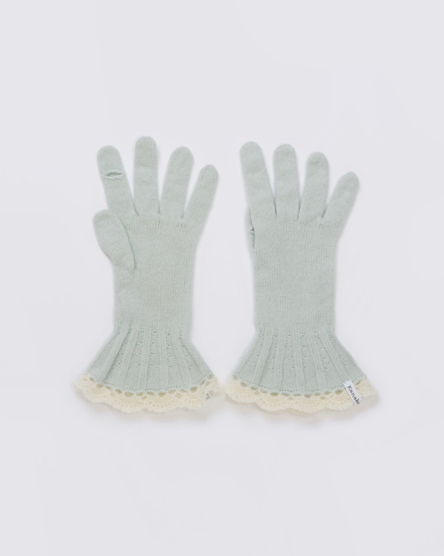 Ruffle Knit Gloves(Mint)