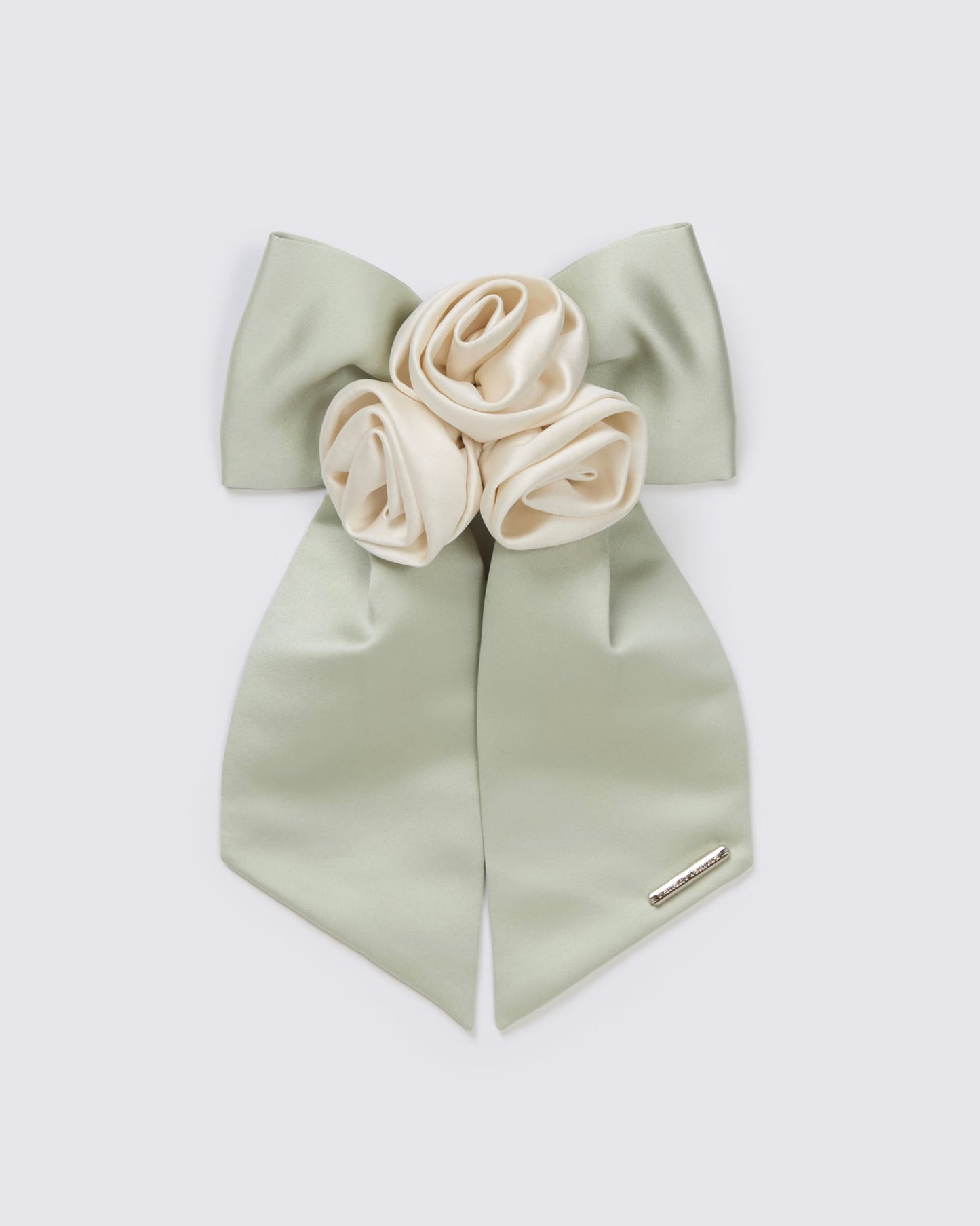 Satin Rose Barrette(Ivory)