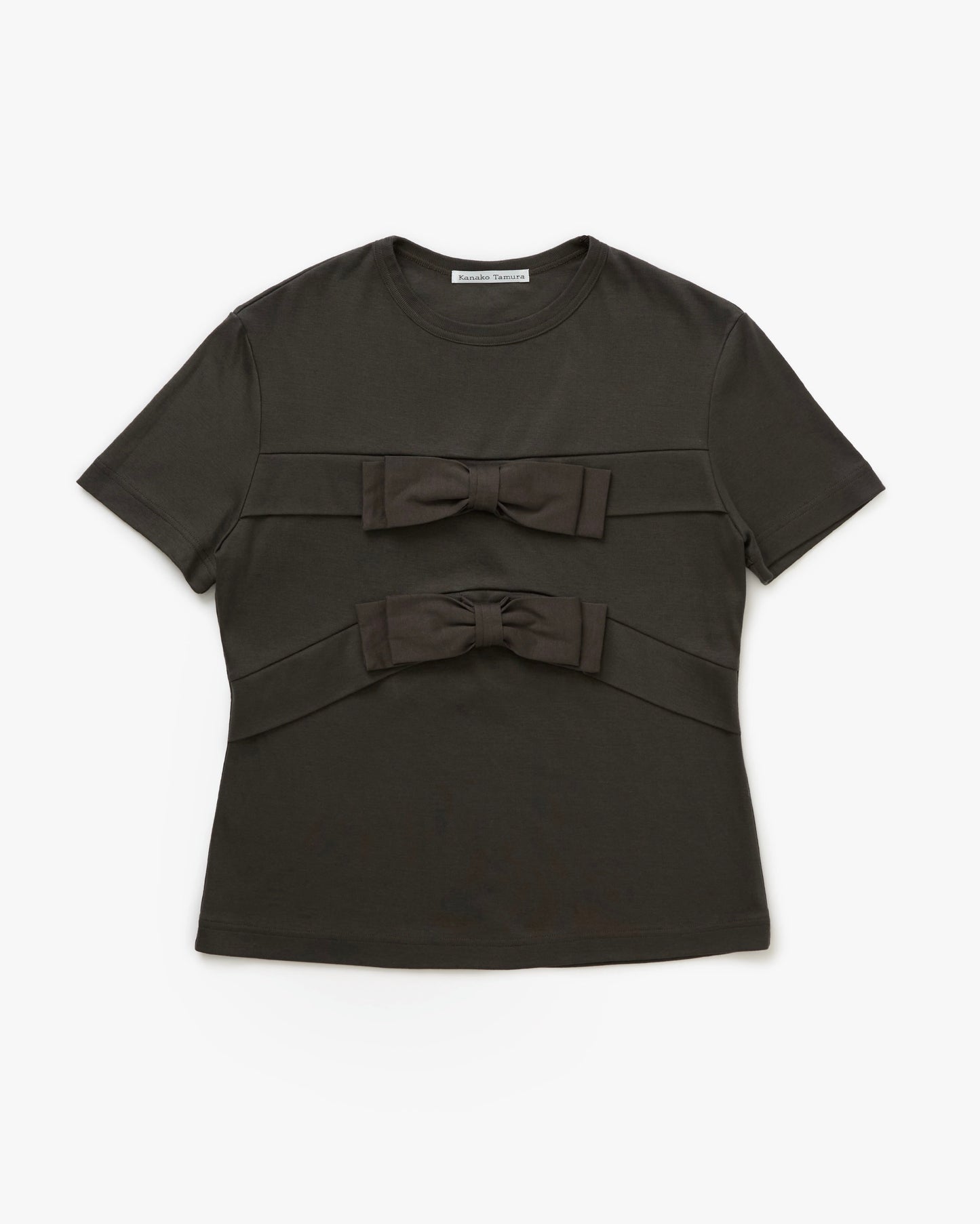 Organic Cotton Bow T-Shirt(Gray)