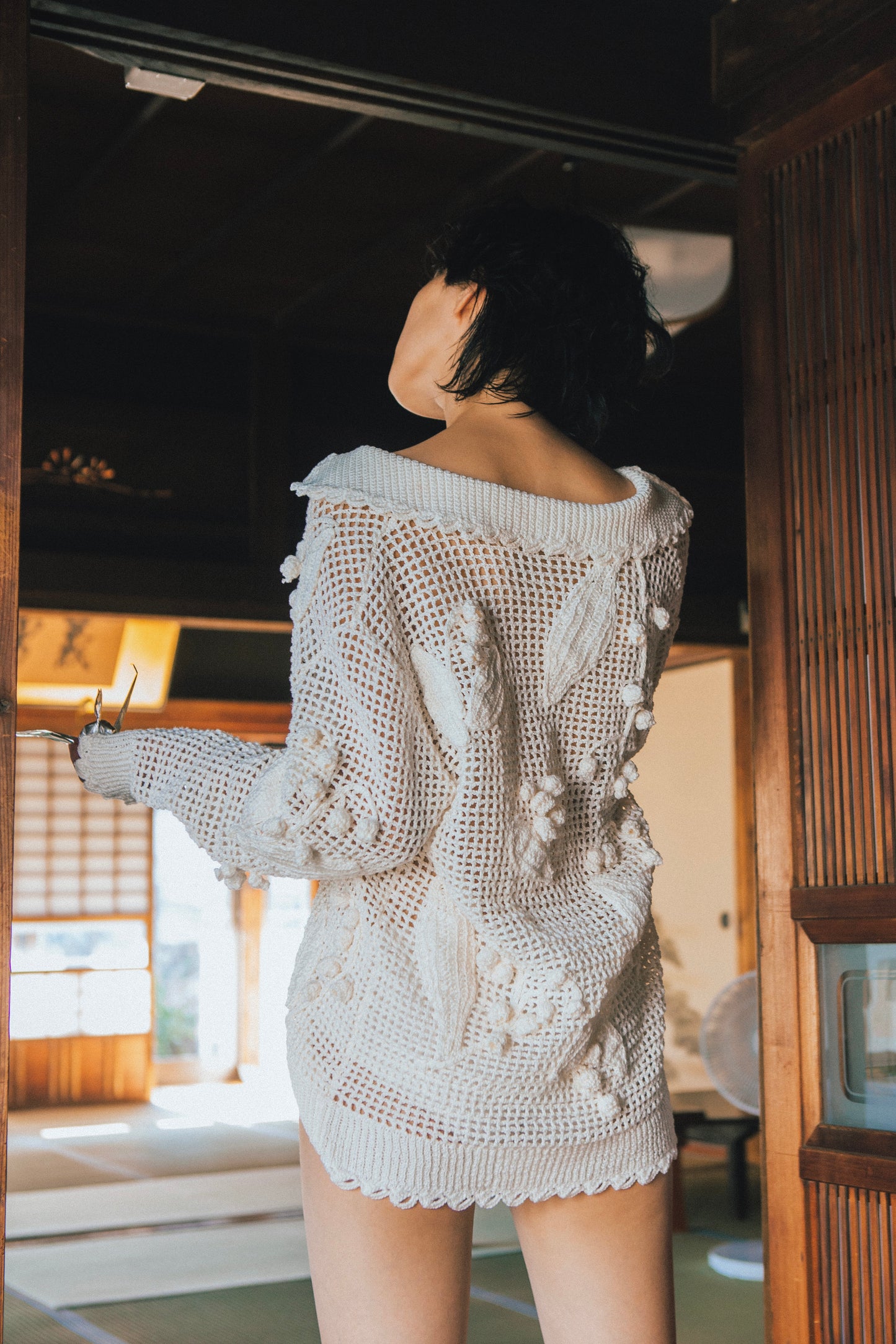 【数量限定】Lily of the Valley Hand-Knit Cardigan