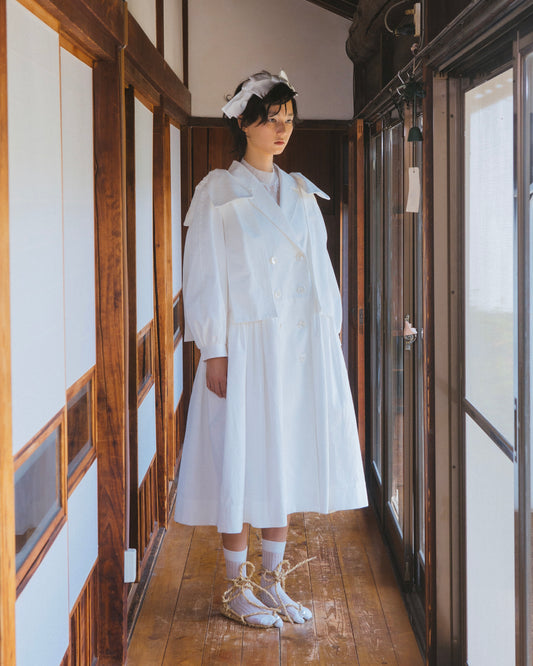 Gathered Trench Coat