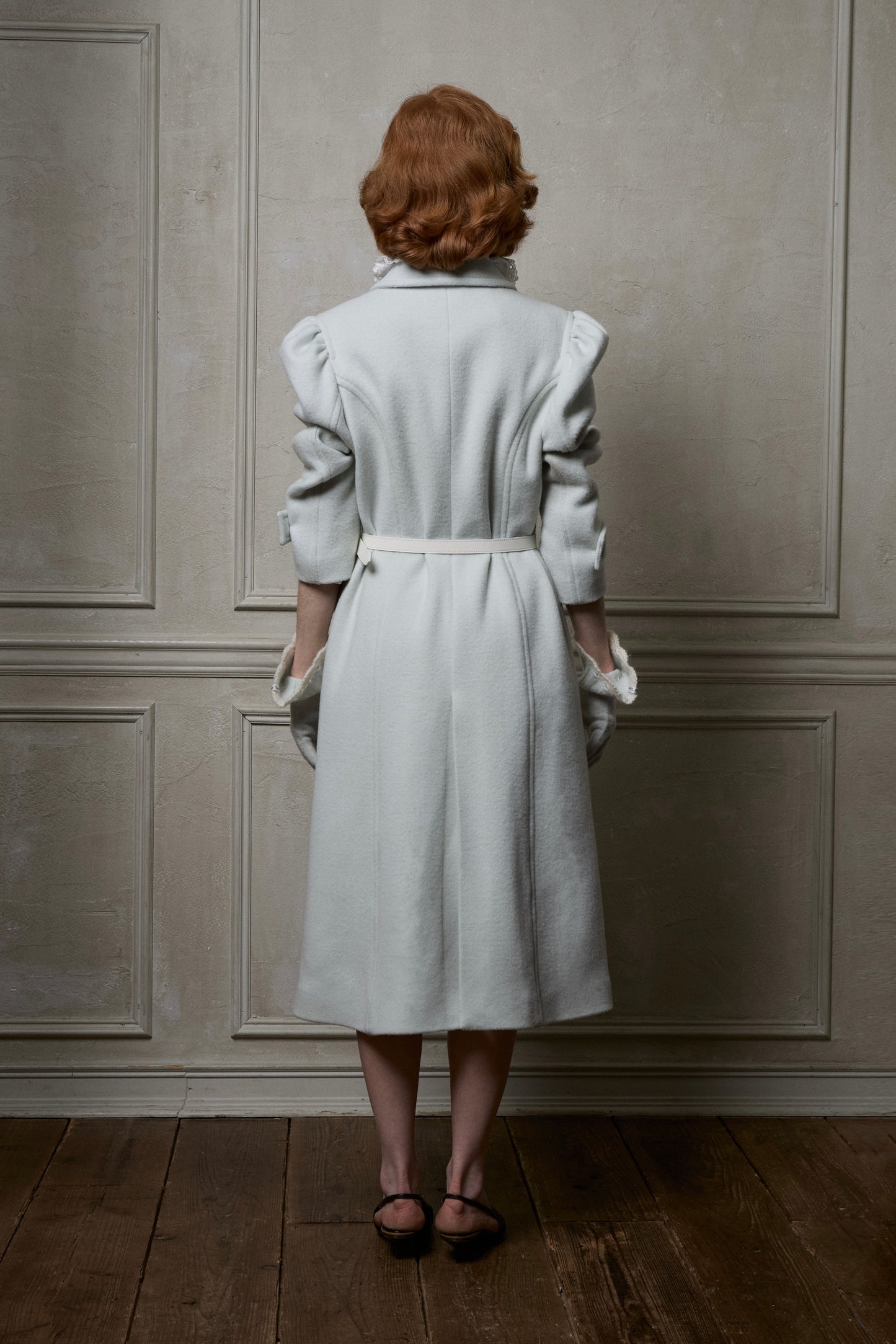 Wool Puff Sleeve Coat(Mint)
