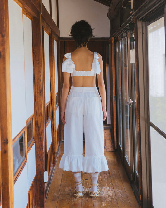 Lace Drawer Denim Pants