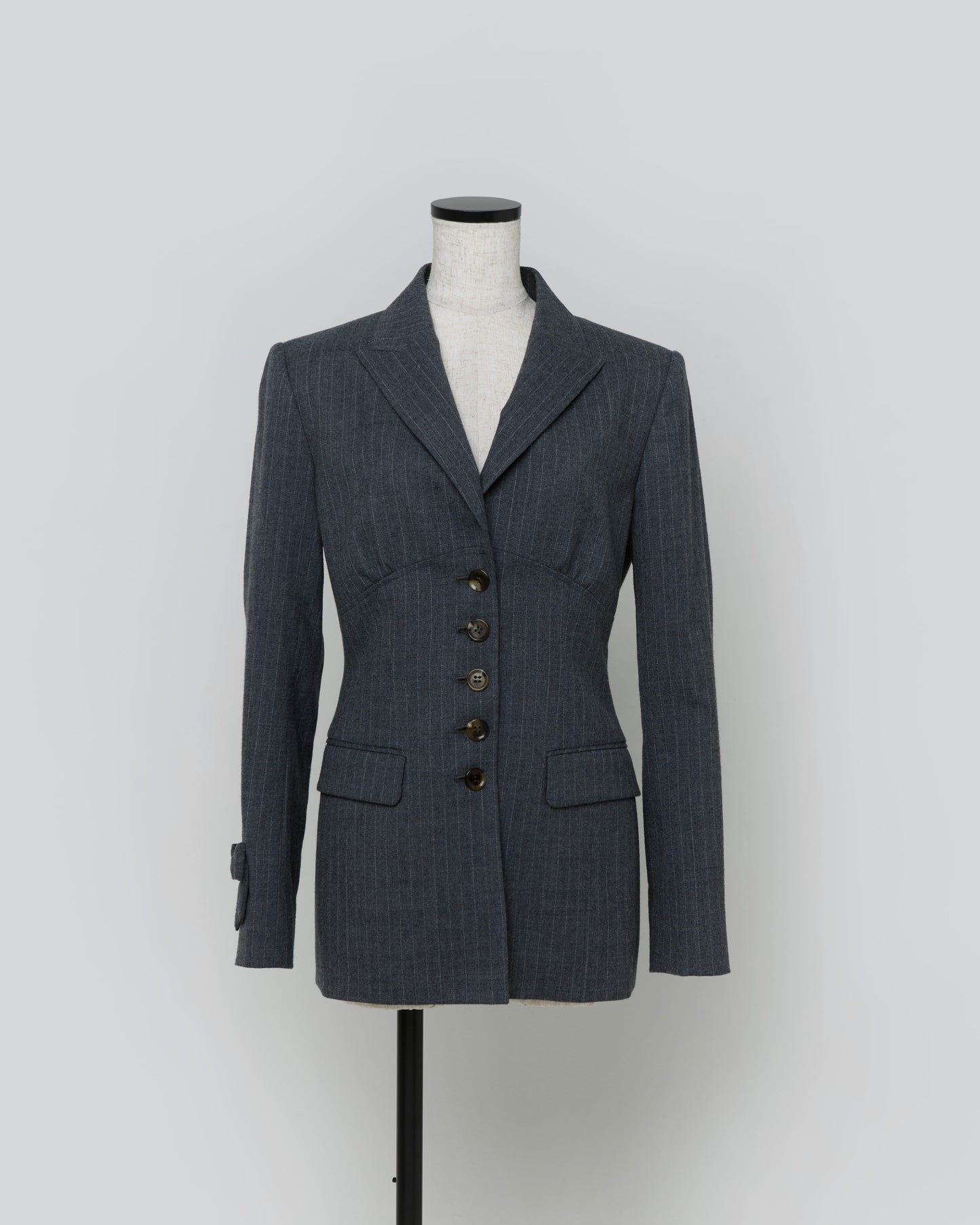 Striped Wool Jacket(Gray)