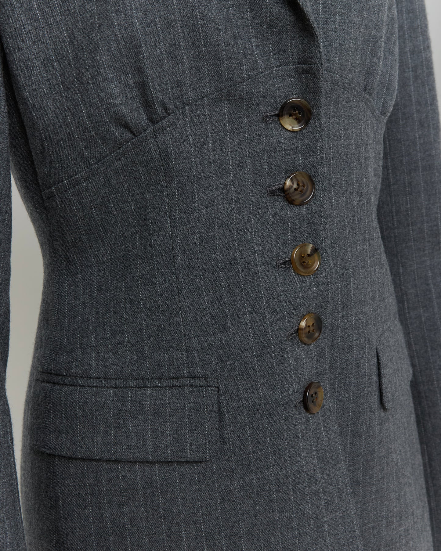 Striped Wool Jacket(Gray)