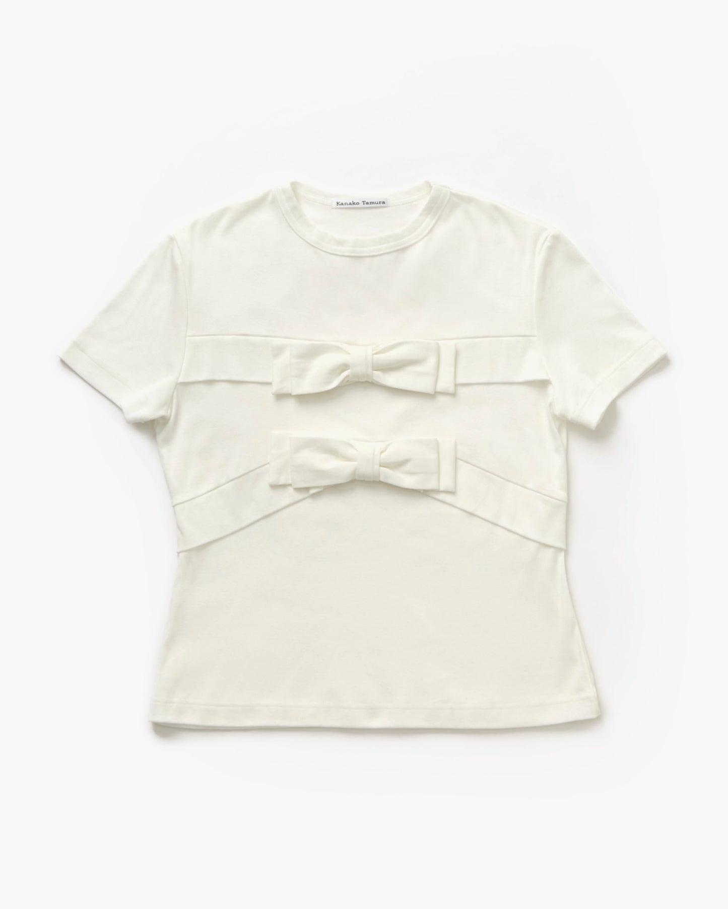 Organic Cotton Bow T-Shirt(White)