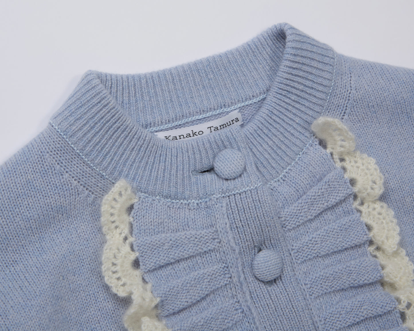 Ruffle Knit Cardigan(Gray)