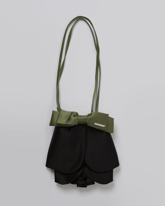 Satin Rose Bag(Black)