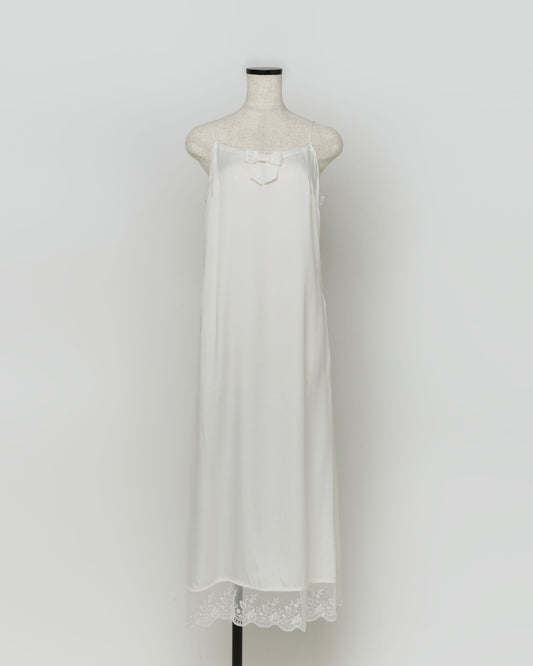 Bow Lingerie Dress(White)