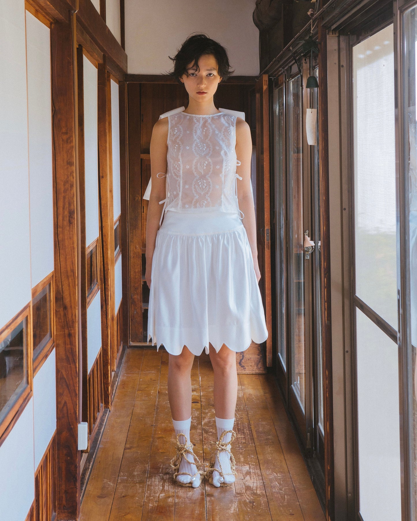 Silk Organza Lily of the Valley Blouse