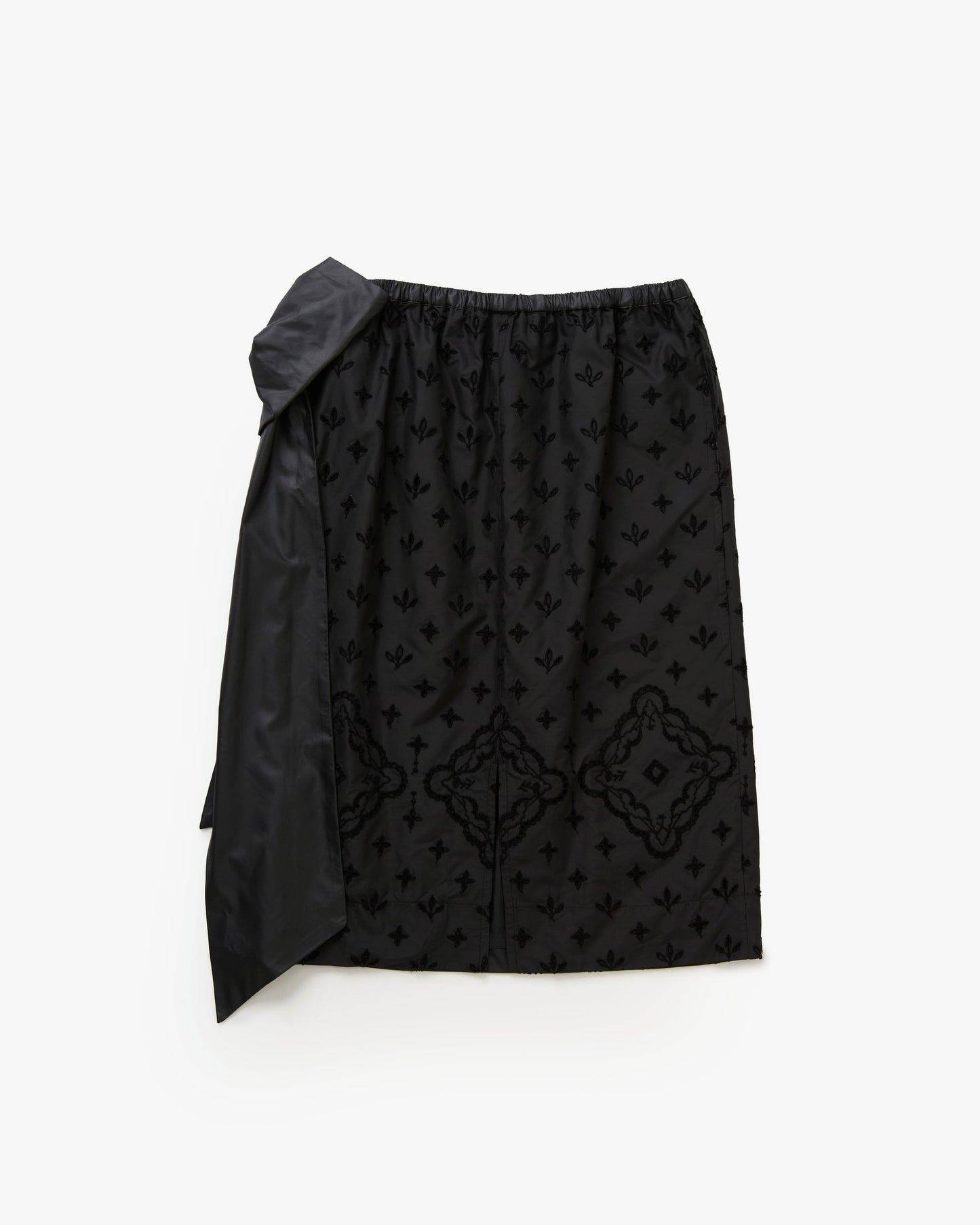 Taffeta Eyelet Lace Tight Skirt(Black)